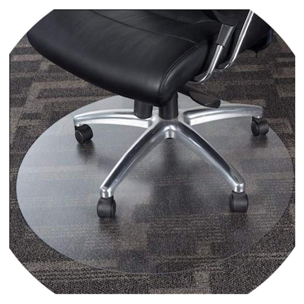 HYCH Round Plastic Chair Mat for Hardwood Floors - Non-Slip, Oil-Proof PVC Transparent Floor Protector (1.5mm Thick, 47 Inches) - Perfect for Home Office, Dining Room & Hard Surface Floor Protection