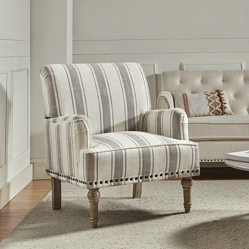 Lecce Armchair - Modern Upholstered Accent Chair for Living Room, Bedroom & Office - Comfortable Lounge Seating with Sturdy Wooden Legs