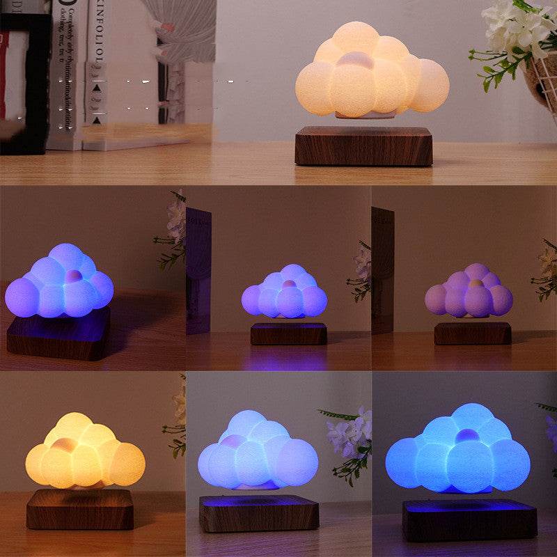 Floating Cloud Lamp - Aesthetic LED Night Light for Bedroom, Nursery & Home Decor - Kawaii Levitating Mood Lighting for Relaxation & Sleep
