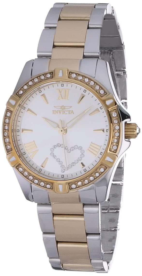 Invicta Women's Angel 18mm Two-Tone Stainless Steel Quartz Watch - Model 21418 | Elegant Dress Watch for Business, Parties & Everyday Wear