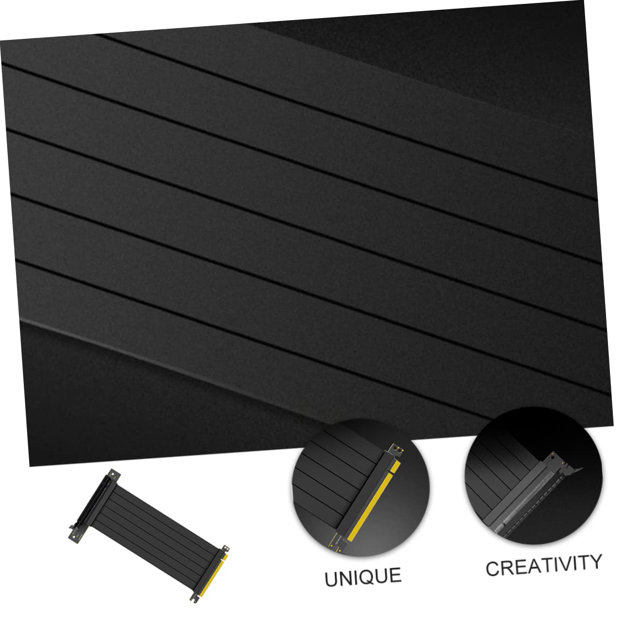 OSALADI 8-Pack 90 Degree PCIe 3.0 Extension Cable - 16x Riser Adapter with Copper Core for Gaming PC, Mining Rig, and Workstation Builds - High-Speed Data Transfer for Graphics Cards and Computer Components