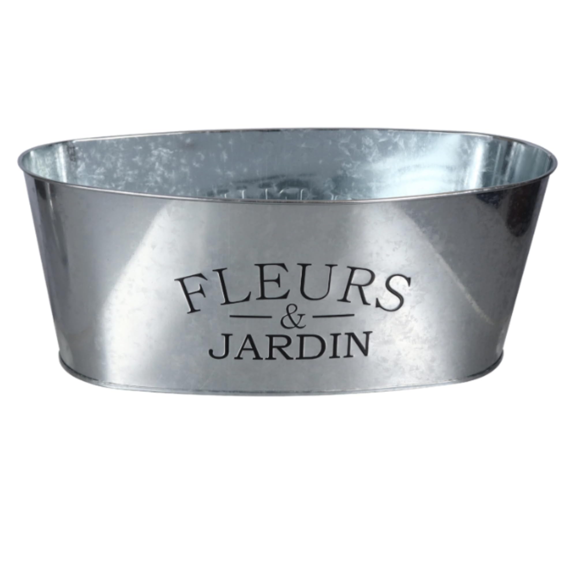 Rustic Galvanized Metal Planters - Oval Tin Pots for Flowers & Garden, Farmhouse Table Centerpiece Decor, Dish Garden Plant Container - Perfect for Indoor Spring Parties, Weddings & Birthday Decorations