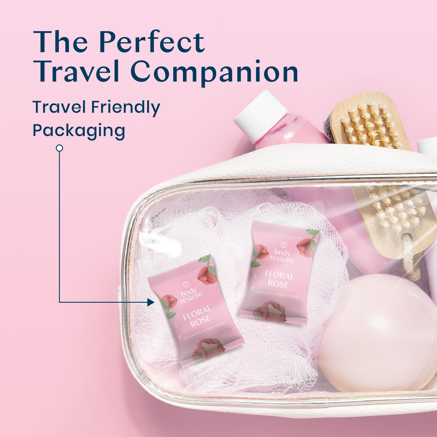 Body Restore Shower Steamers Aromatherapy Set - 15 Packs x 2 (Lavender & Rose Essential Oils) for Stress Relief & Relaxation | Perfect Gifts for Women & Men, Mom | Luxury Bath Bombs for Spa-Like Shower Experience at Home