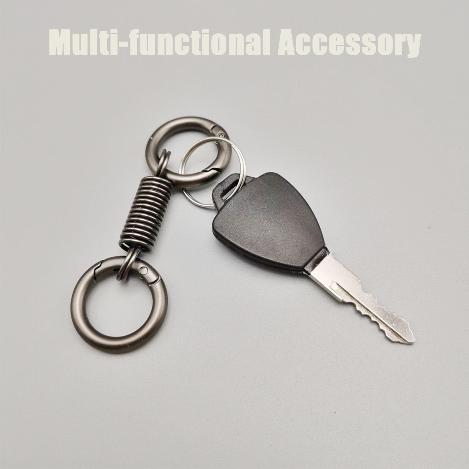 Nordic Retro Spring Double Ring Keychain - Creative Key Chain Pendant for Women & Men - Perfect for Home, Office, Car Keys & Gift Giving
