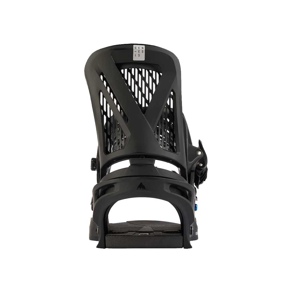 Burton 24/25 Genesis Re:Flex Snowboard Bindings - Black | All-Mountain Freestyle Snowboard Bindings for Men & Women | Perfect for Powder, Park & Backcountry Riding