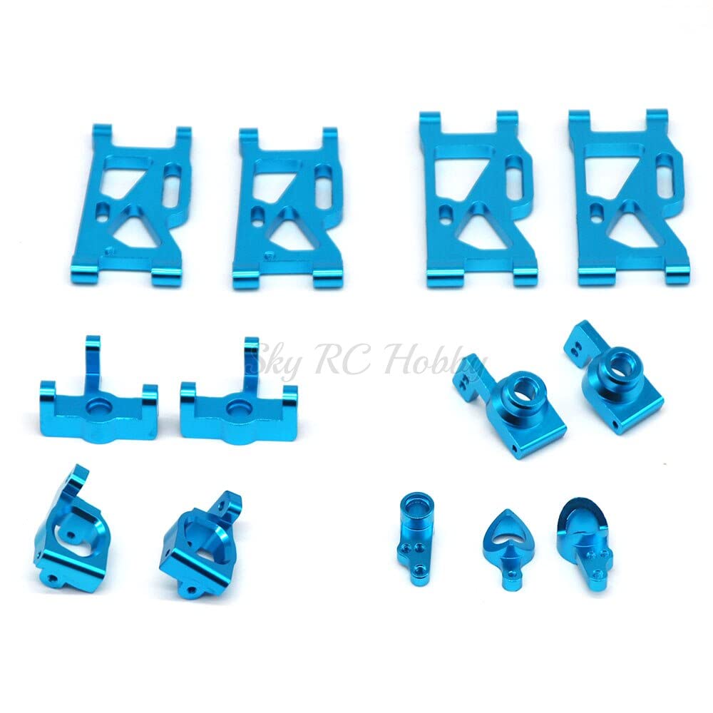 1:14 144001 RC Car Upgrade Parts - Metal Front Swing Arm, C Seat Combiner, Steering Cup & Rear Wheel Seat Replacement Set | Durable Spare Parts for RC Car Maintenance & Performance Enhancement | Perfect for Off-Road Racing & DIY RC Upgrades (Color: Black)