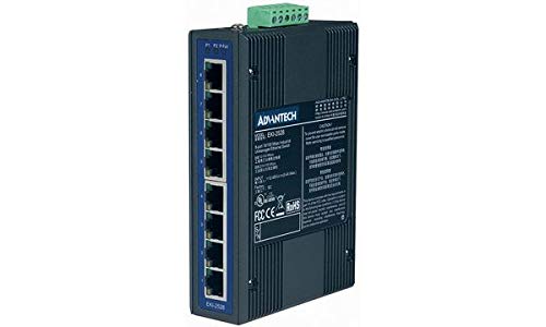 Advantech EKI-2528-AE 8-Port Industrial Ethernet Switch with 100Mbps Speed - Reliable Network Solution for Factory Automation & Smart Manufacturing