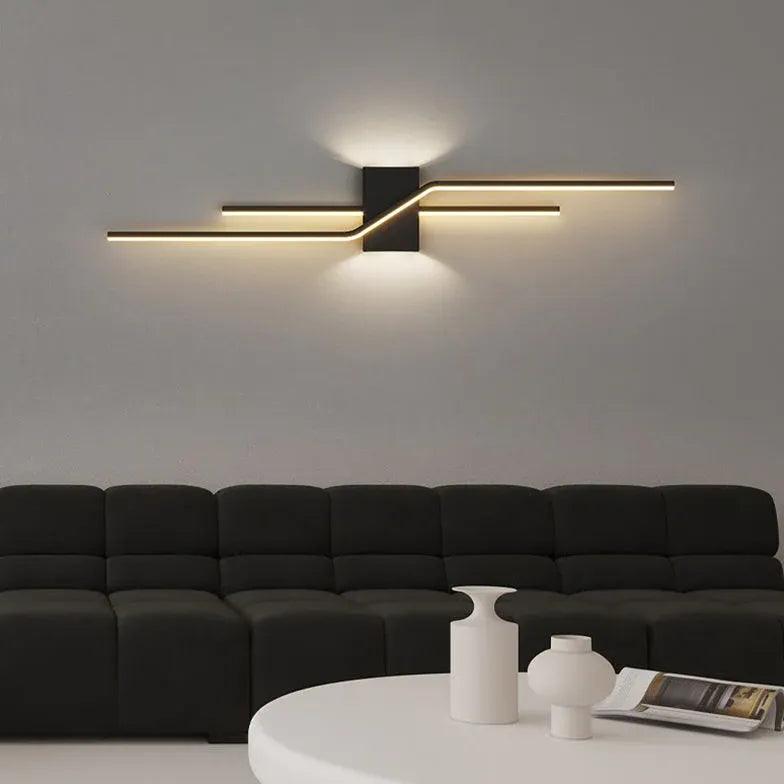Modern Linear LED Wall Lights - Geometric Design for Living Room, Bedroom & Office | Energy-Efficient Indoor Lighting