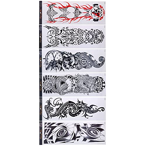 Full Arm Temporary Tattoos - Waterproof Fake Tattoo Stickers with 50+ Rich Designs for Legs & Arms | Perfect for Halloween, Cosplay, Parties & Festivals