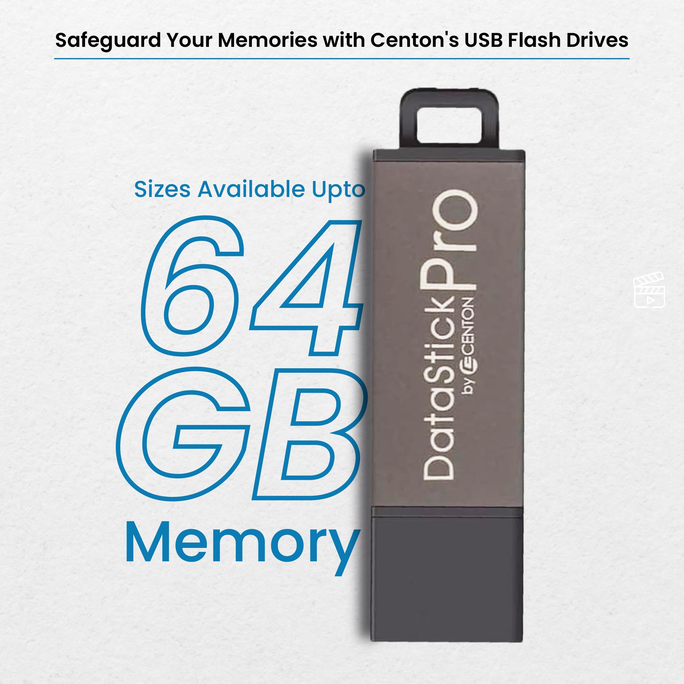 Centon DataStick Pro 16GB USB 2.0 Flash Drive Bulk Pack (25-Pack) - High-Speed Thumb Drives for Business, School & Data Storage | Portable Memory Sticks for Office, Students & File Backup