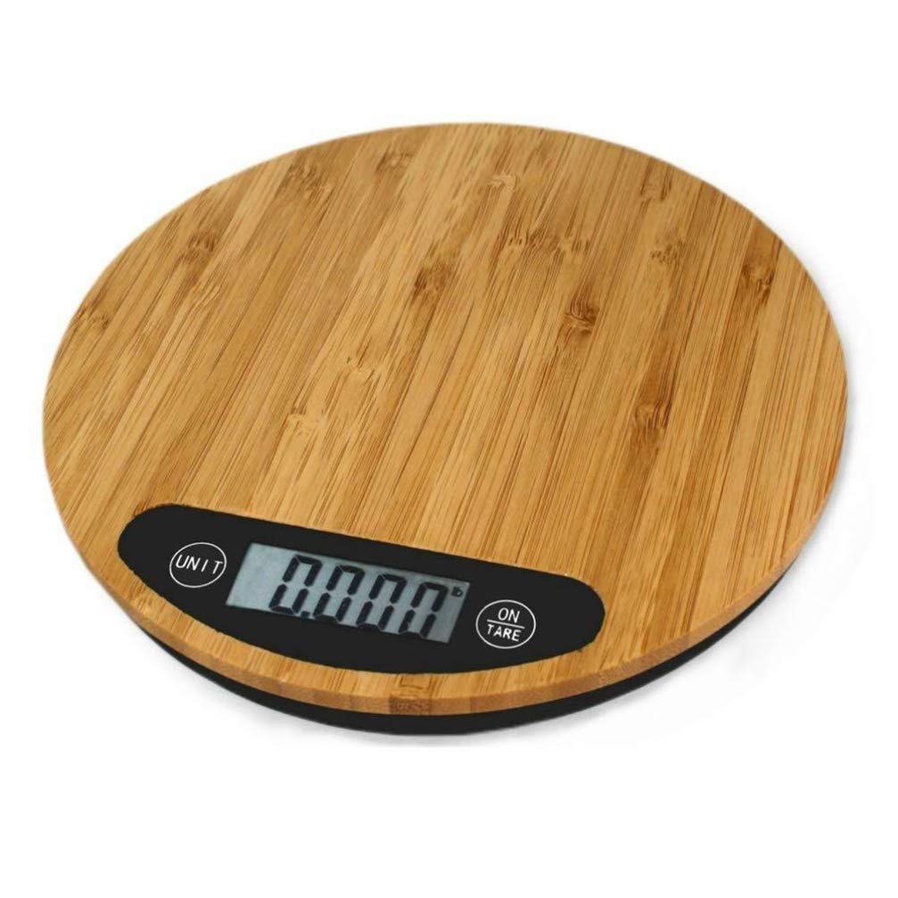 Bamboo Digital Kitchen Scale - Portable Food & Coffee Scale for Baking, Cooking, Travel | Battery-Free