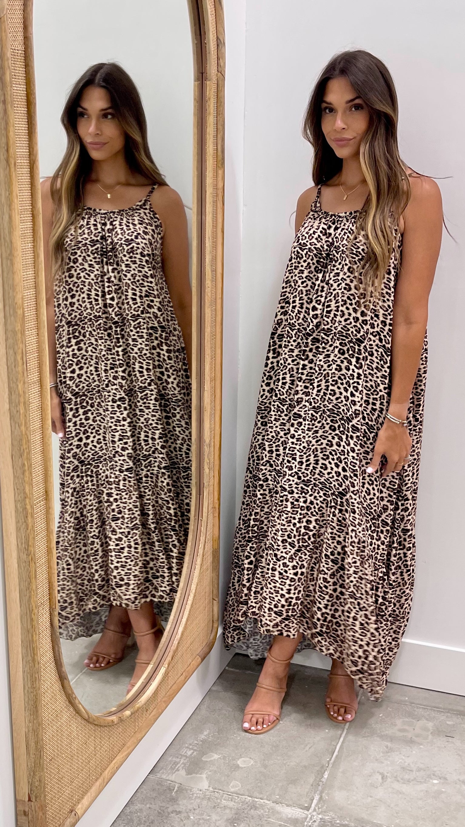 Stylish Onio Animal Print Dress for Women - Trendy Leopard Print Party & Casual Wear