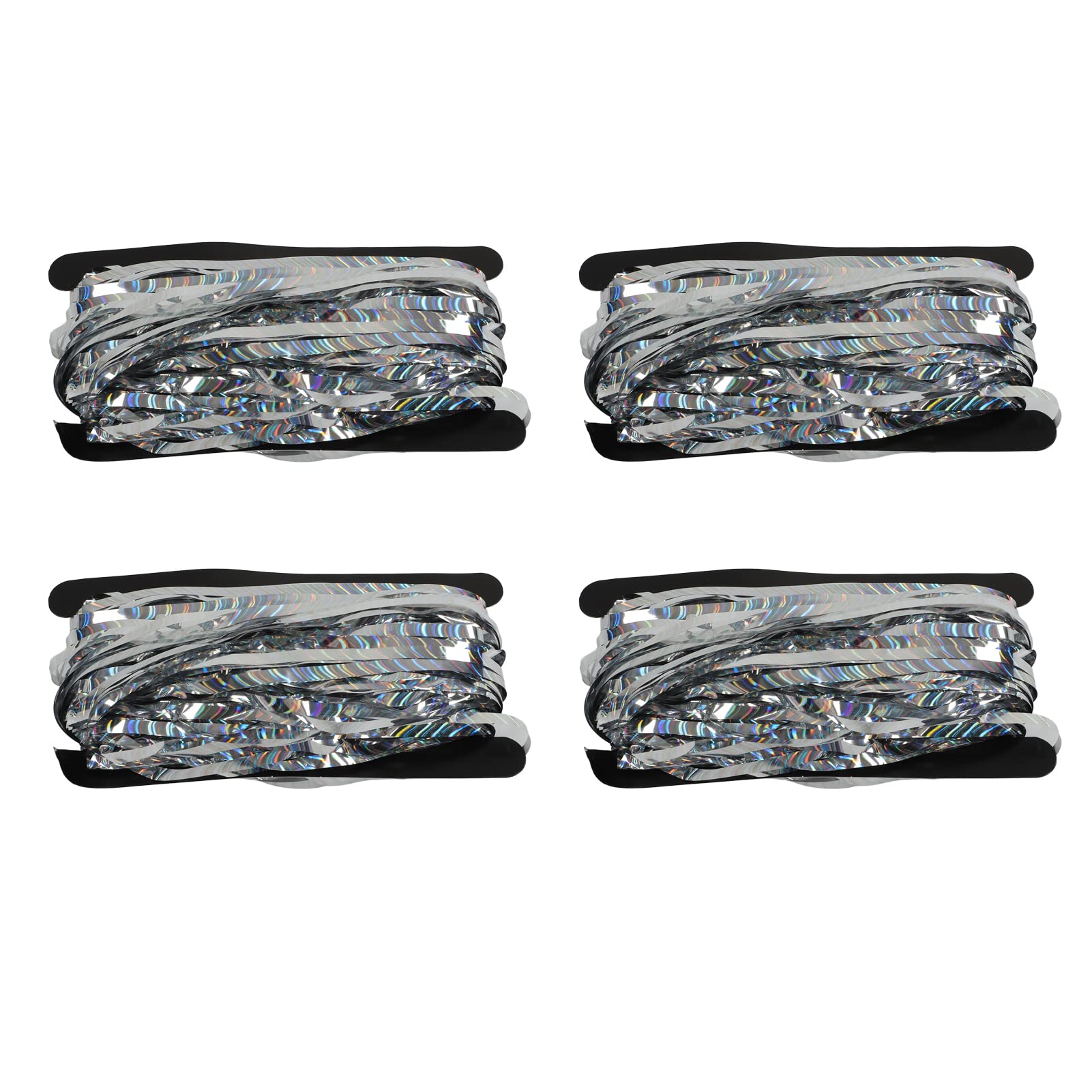 4 PCS Silver Foil Photo Backdrop Curtains - Durable Reusable Metal Party Decor for Birthday, Wedding, Baby Shower & Events