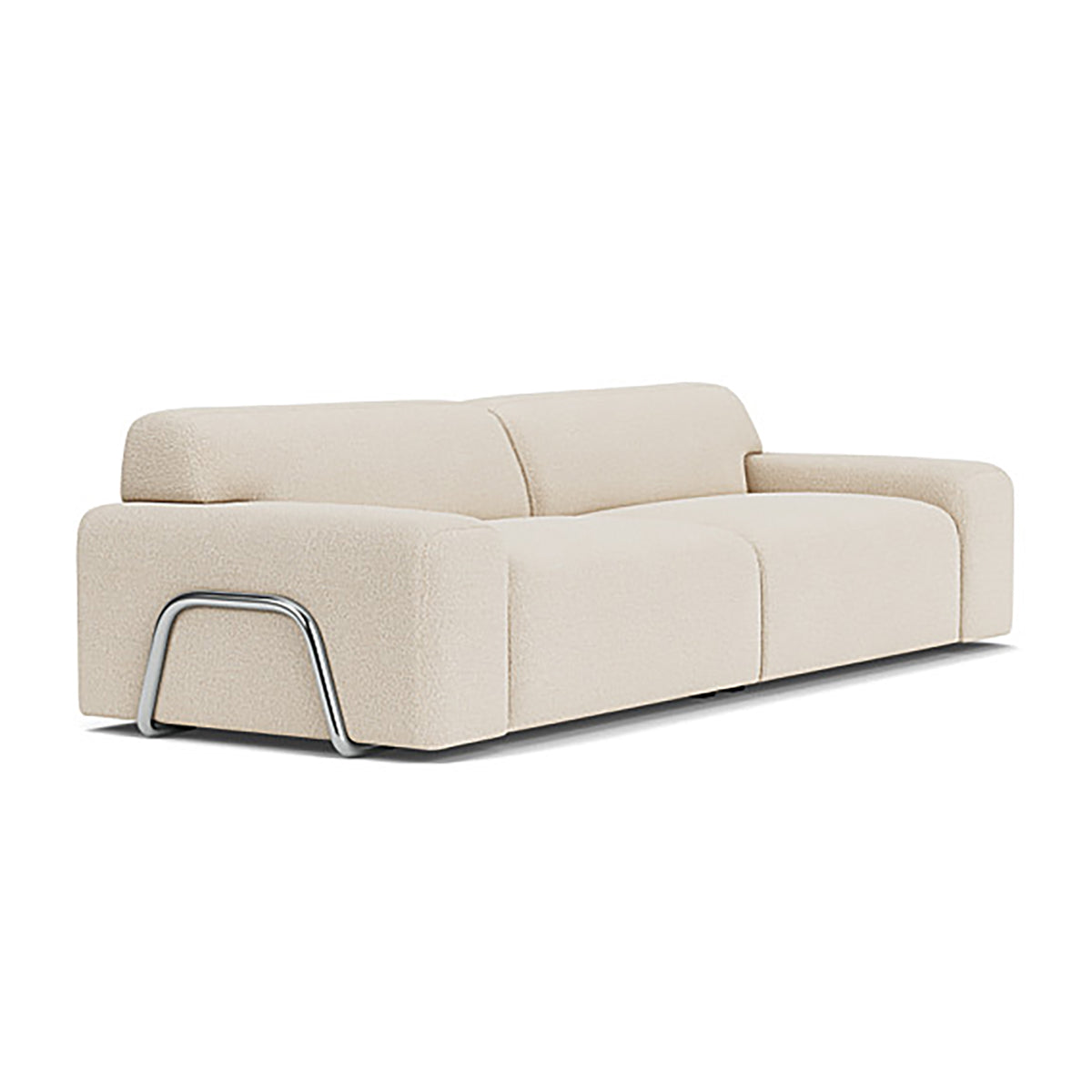 Luxury Gloria Boucle Fabric 3.5 Seater Sofa - Modern Upholstered Living Room Couch for Small Spaces, Apartments & Cozy Home Decor