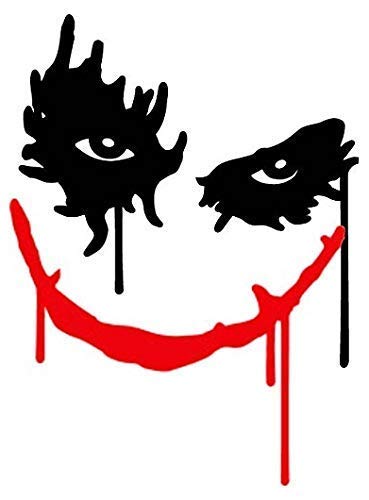 Joker Smile Printed Sticker - Waterproof & Fade Resistant Die-Cut Vinyl Decal - Perfect for Laptops, Cars, Water Bottles & DIY Crafts