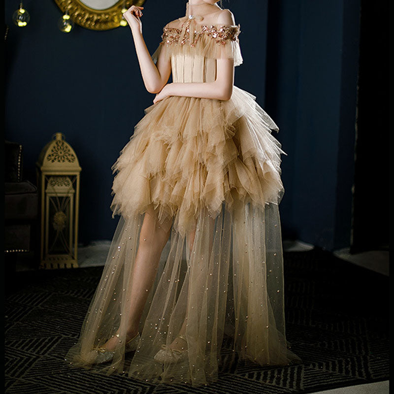 Elegant Baroque Princess Flower Girl Dress for Children - Perfect for Communion, Pageants, and Special Occasions
