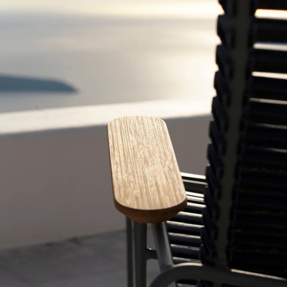 CLICK Outdoor Dining Chair with Tall Back - Patio, Garden, Poolside, and Restaurant Seating - Weather-Resistant and Comfortable for Outdoor Use