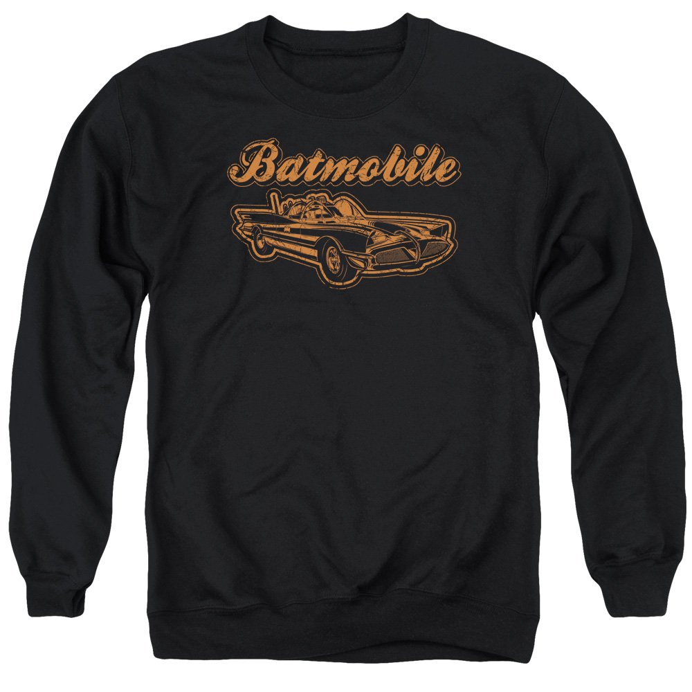 Batman Batmobile Unisex Crewneck Sweatshirt for Adults - Comfortable Graphic Hoodie for Men & Women - Perfect for Cosplay, Comic Con & Casual Wear