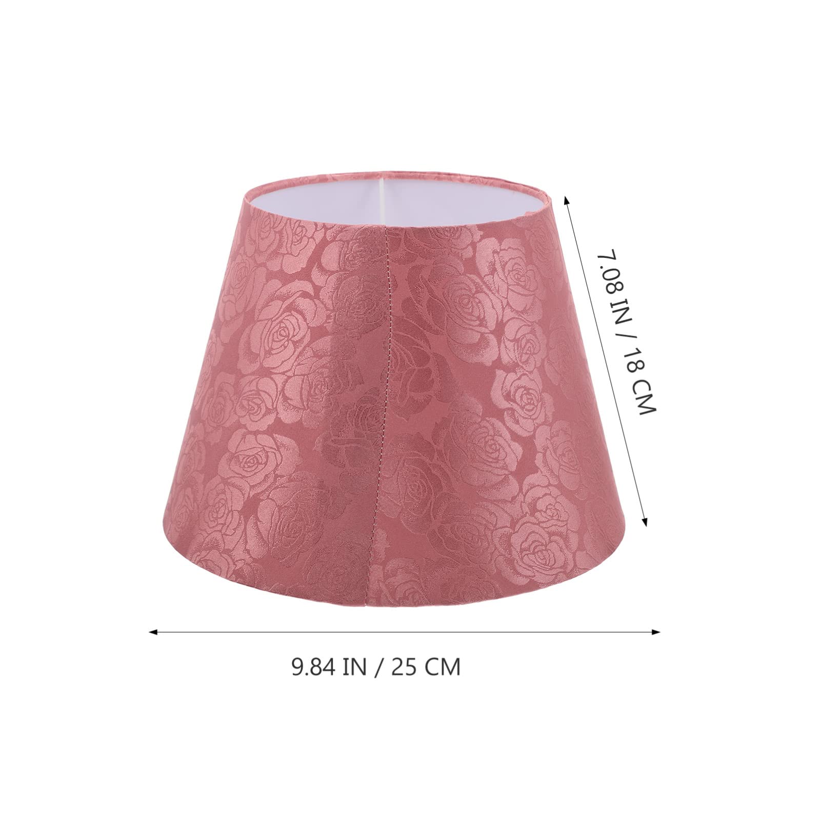 Beaupretty Floral Embroidery Fabric Clip-On Chandelier Lamp Shade - Pink Lampshade for Table, Wall & Ceiling Lights - Elegant Home Decor for Living Room, Bedroom & Dining Room Lighting