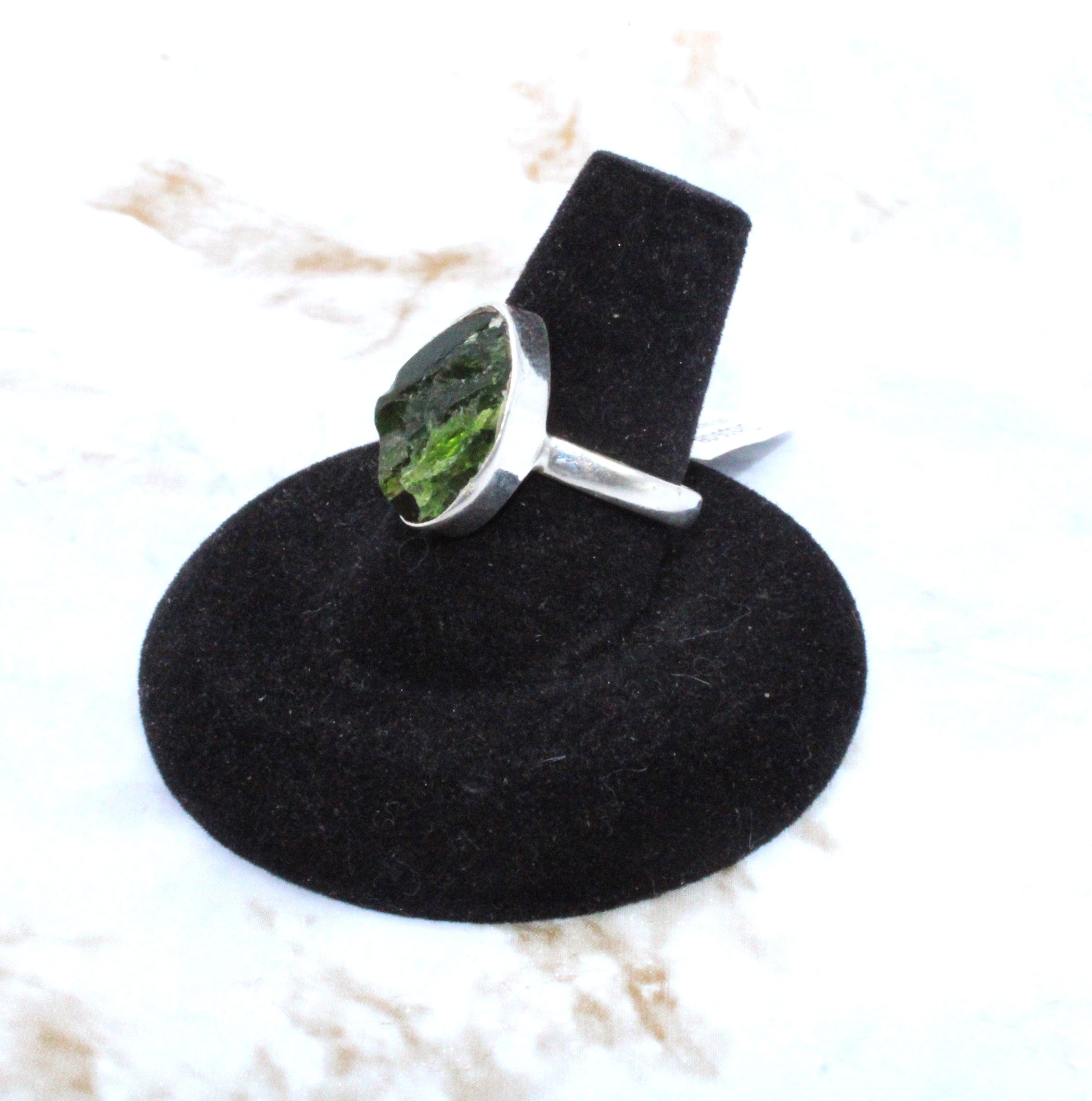 Diopside Sterling Silver Ring Size 8 - Elegant Green Gemstone Jewelry for Women - Perfect for Weddings, Anniversaries & Special Occasions
