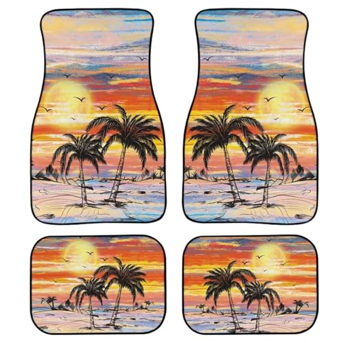 Hawaiian Palm Orange Sky