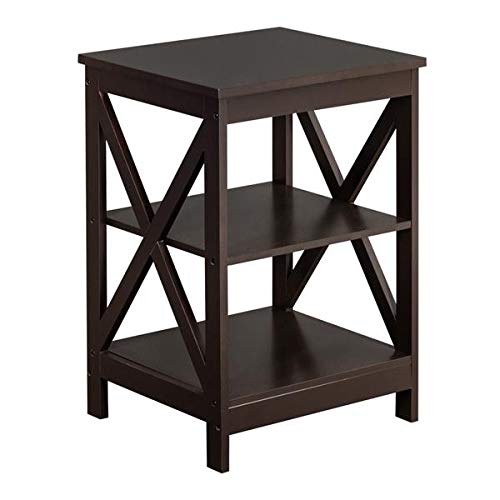 Industrial Style Small Bookshelf & Bookcase - Multi-Functional Nightstand, End Table, Storage Cabinet for Small Spaces - MDF Accent Furniture for Bedroom, Living Room & Office Organization