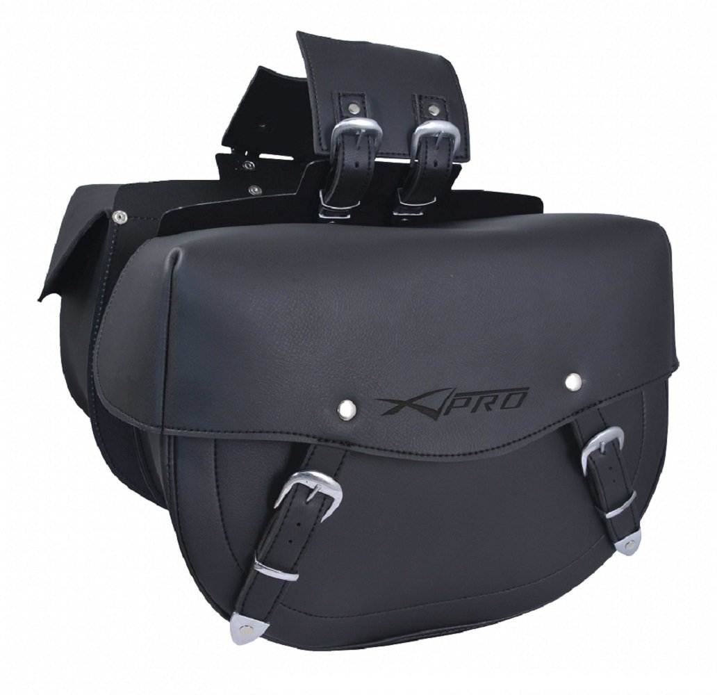 Sonic Moto Cruiser Pro Motorcycle Saddlebags - Large Black Waterproof Panniers for Touring & Adventure Riding - Perfect for Long-Distance Travel & Daily Commutes