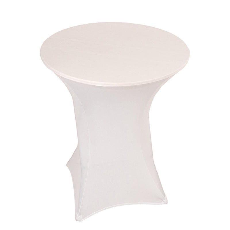 36 Elegant Spandex Cocktail Table Covers - High Top Style Stretch Tablecloths for Round Tables - Perfect for Weddings, Parties & Home Decor
