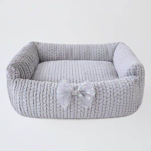 Premium Dolce Dog Bed in Sterling - Orthopedic Memory Foam Pet Bed for Small & Medium Dogs - Perfect for Home, Office & Travel Use