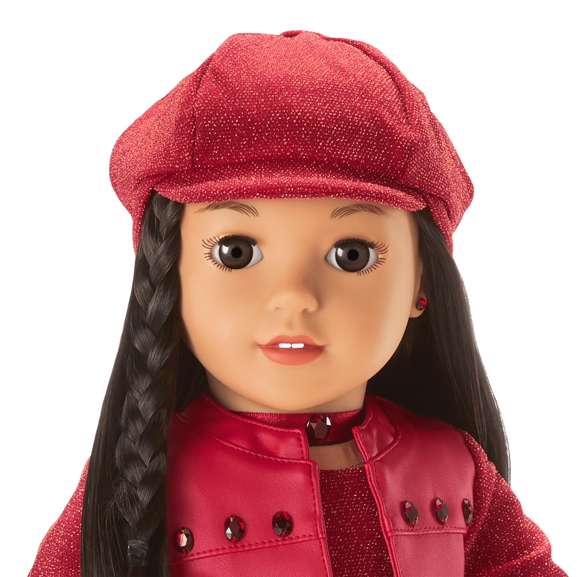 18 Inch Doll Outfit - January Gorgeous Garnet Dress for American Girl Dolls | Perfect for Birthday Gifts & Tea Party Play