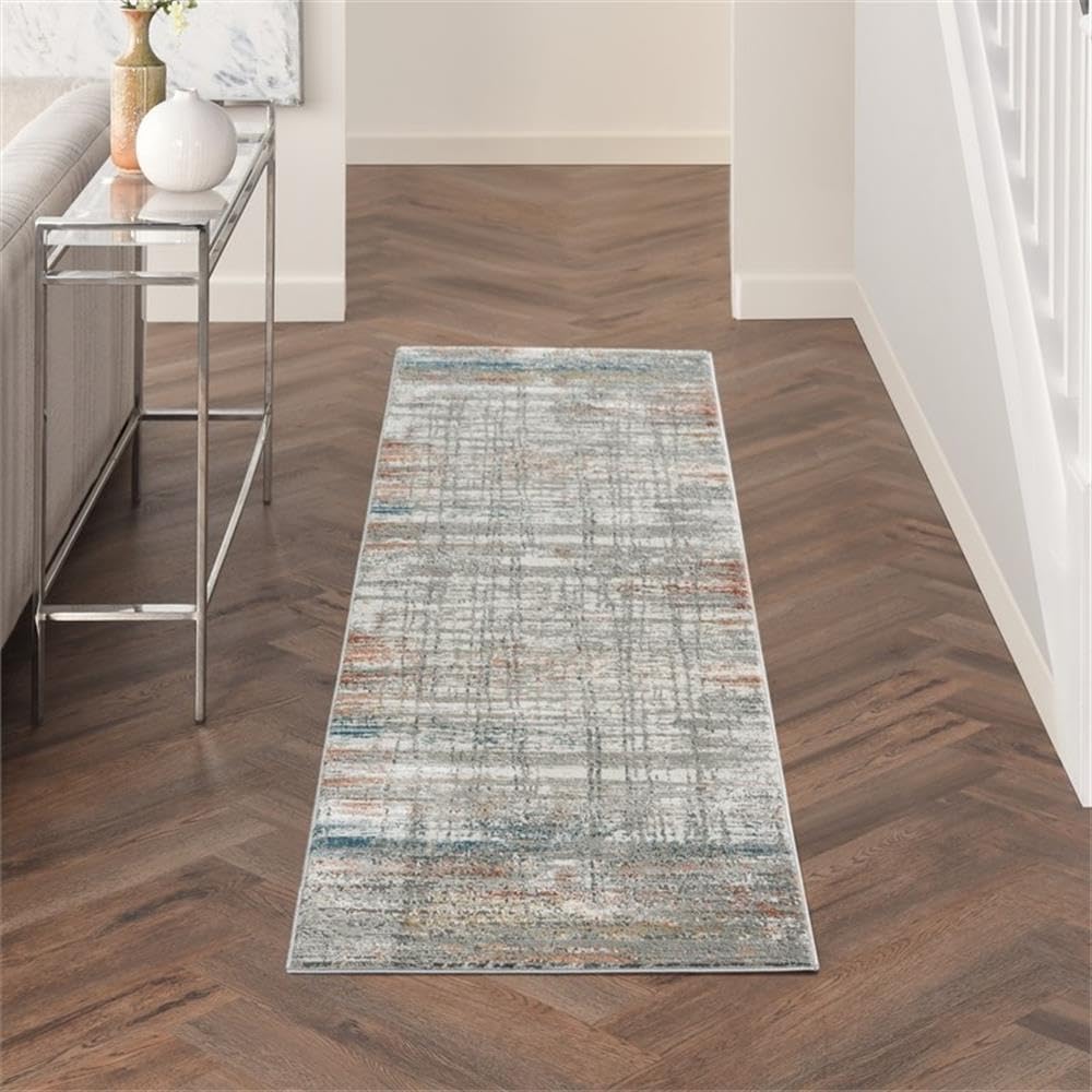 Nourison Rustic Textures Grey/Multi 2'2