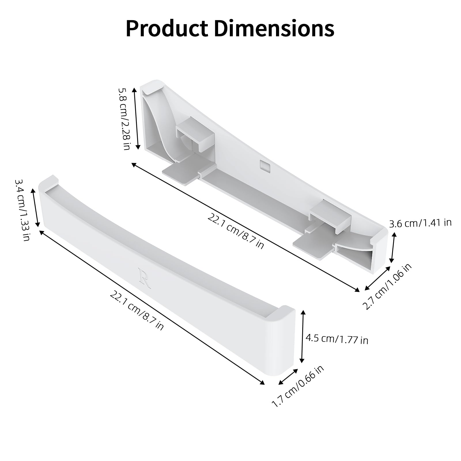 BeisDirect Horizontal Stand for Sony PS5 Slim - Base Support Compatible with PS5 Disc & Digital Edition, Non-Slip Accessories (White) - Perfect for Gaming Setups, Living Room & Bedroom Organization