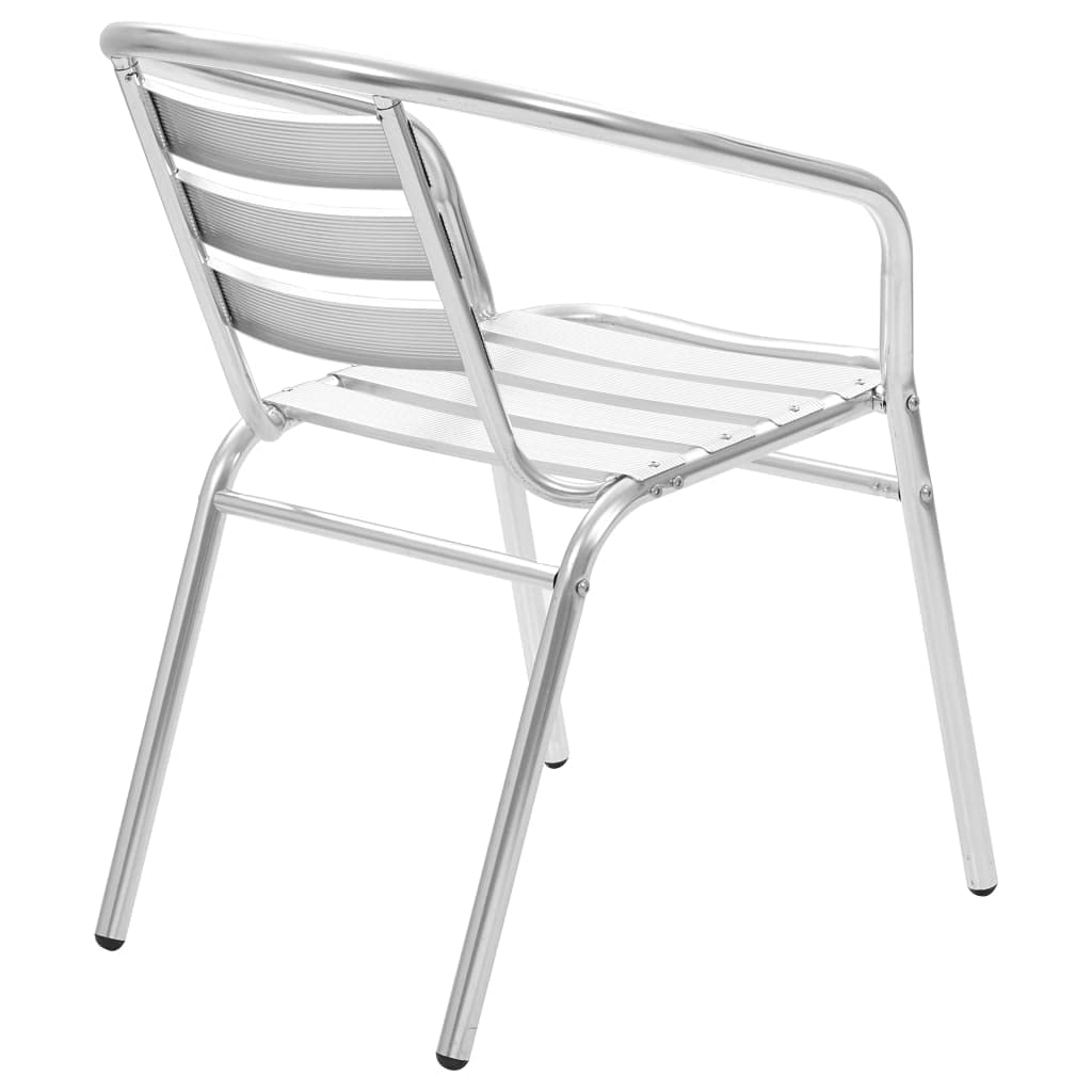 2-Piece Stackable Aluminum Patio Chairs Set - Lightweight (11 lbs) - Outdoor Furniture for Garden, Poolside & Backyard Relaxation