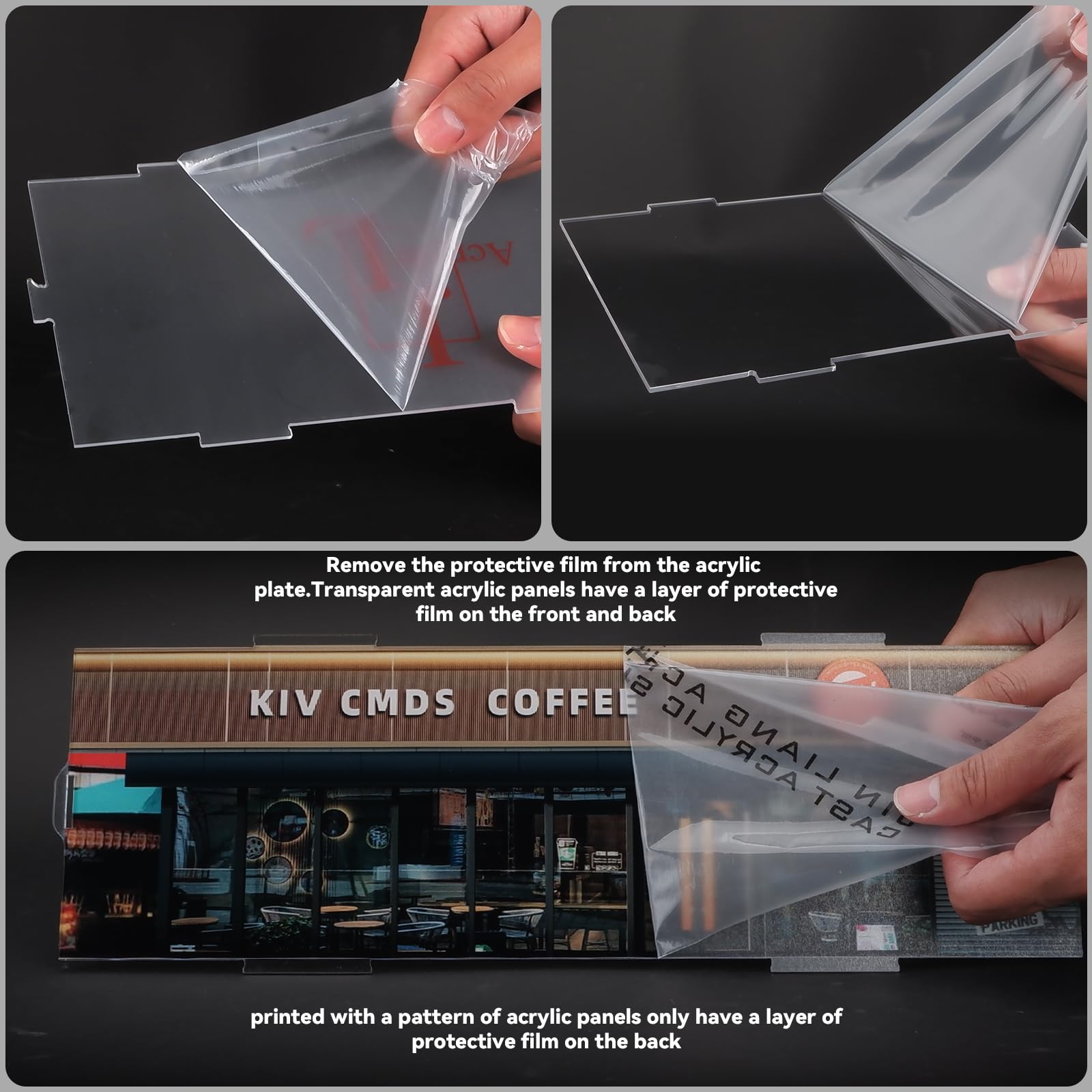 1:24 Scale Alloy Car Model Display Case with LED Light & Dust Cover - Coffee Bar Parking Lot Scene for Diecast Toy Cars, Lego & Collectibles - Perfect for Home Decoration, Gift & Showcase