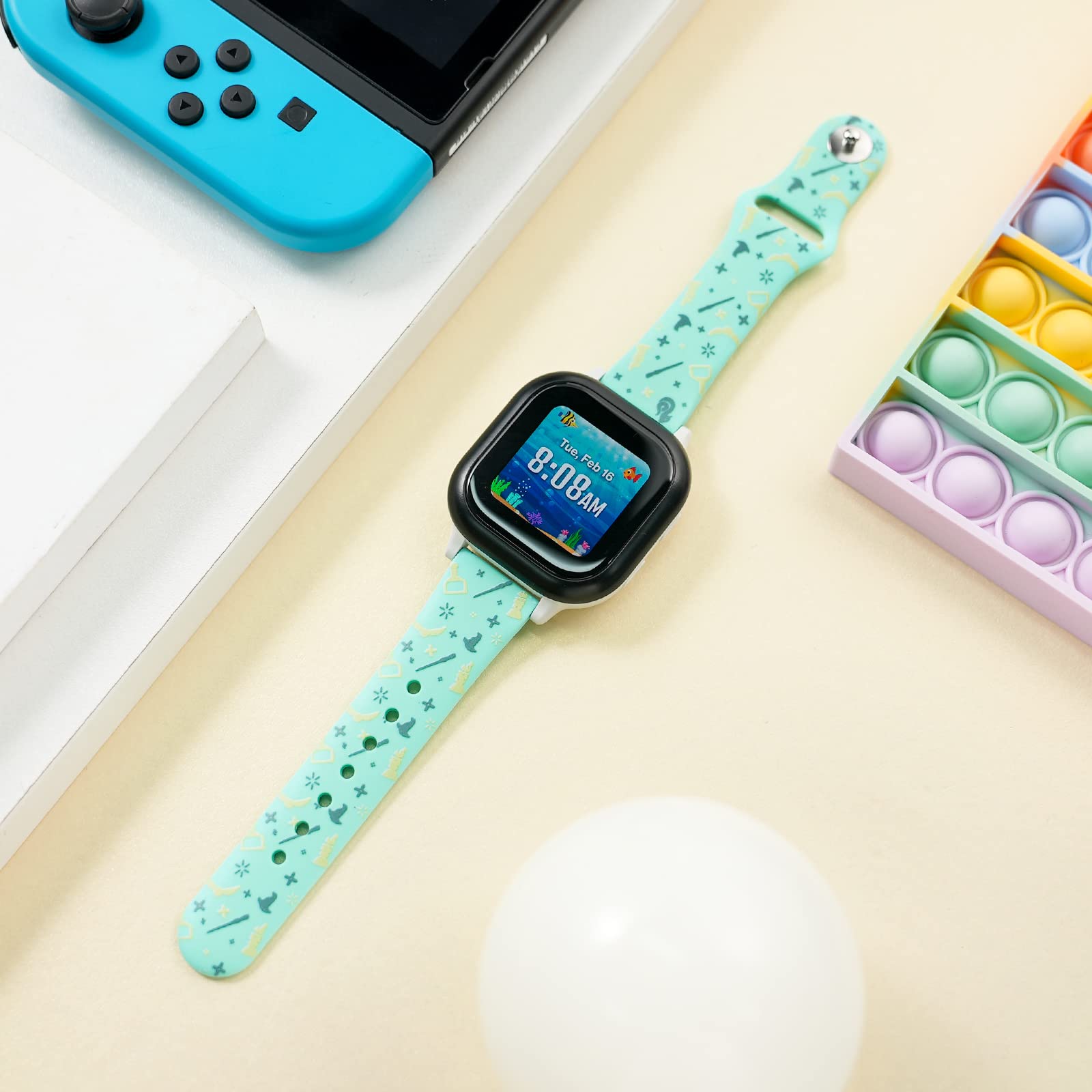 Breathable Soft Silicone Watch Band Replacement for Gizmo Watch 2 & 1 - Kids Adjustable Durable Rubber Strap for Active Play, Sports & Everyday Wear