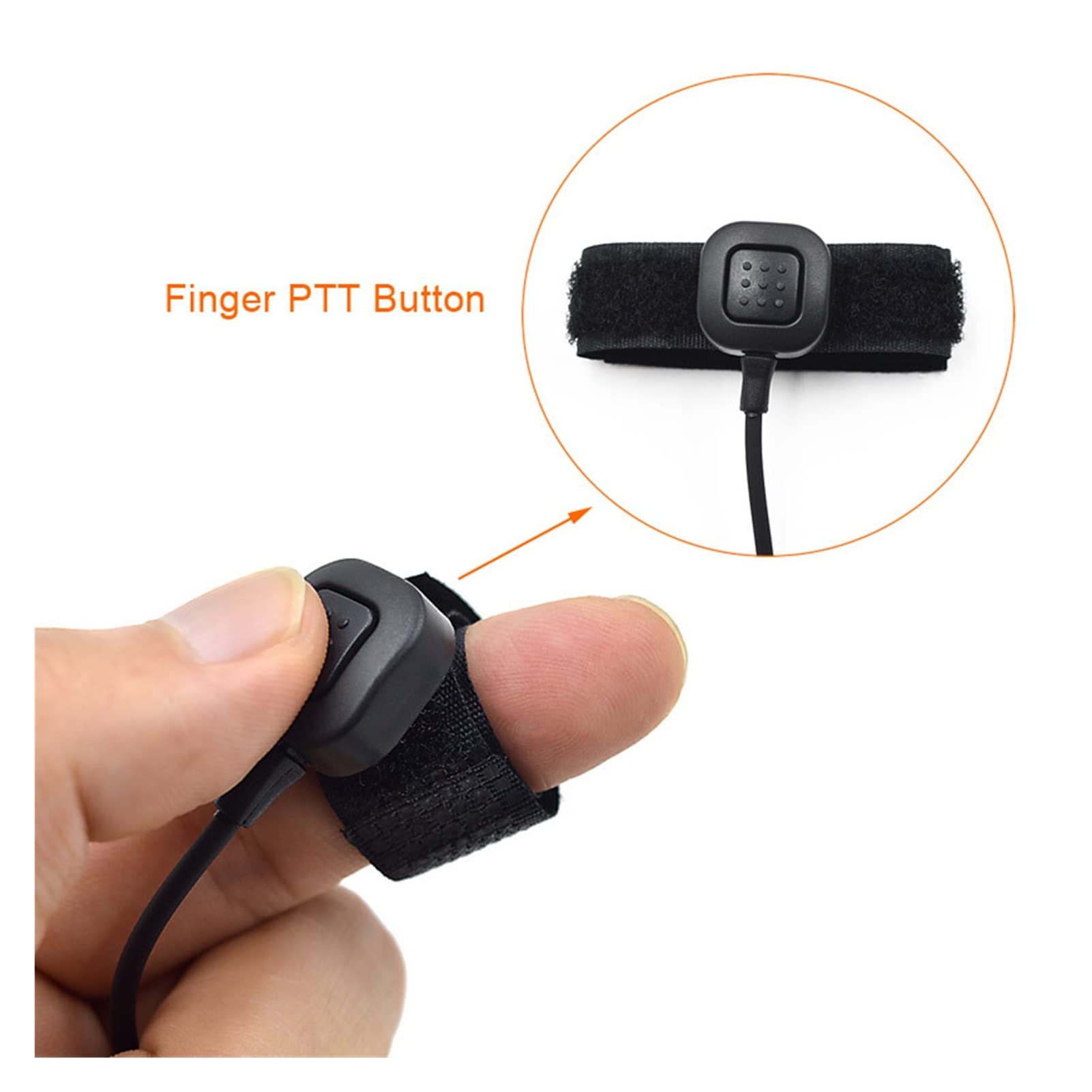 BMINO Throat Microphone Headset with PTT - Compatible with Baofeng UV-9R Plus, UV-XR, BF-A58, BF 9700 & More - Hands-Free Communication for Outdoor Adventures, Security Work & Emergency Situations