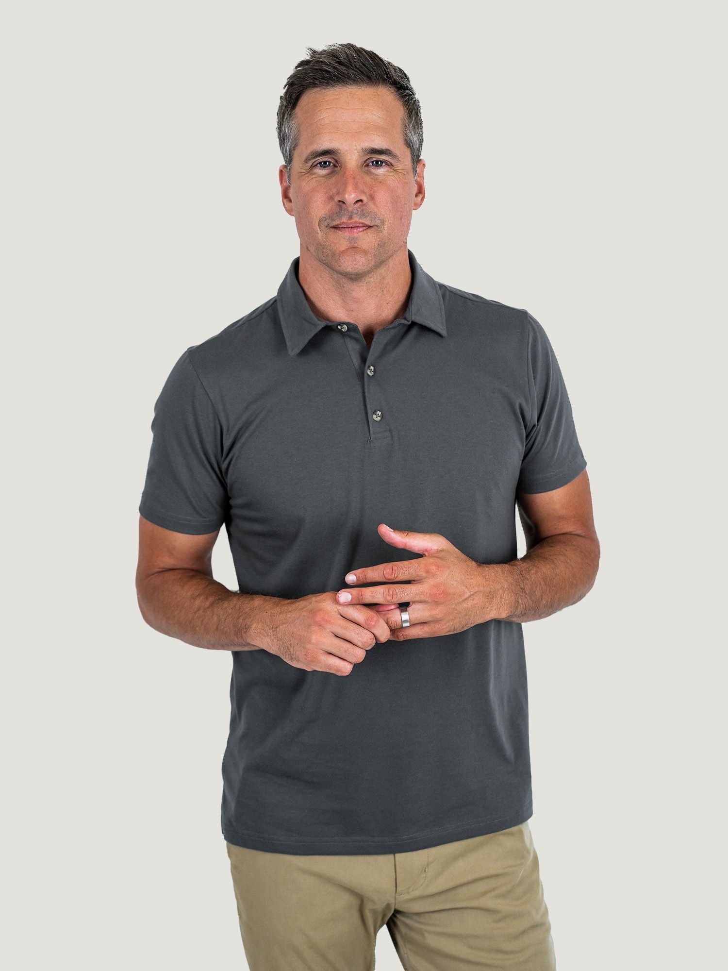 Graphite Torrey Polo Shirt for Men - Premium Cotton, Slim Fit, Final Sale - Perfect for Casual Wear, Office & Outdoor Activities
