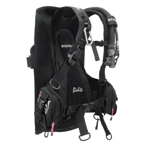 Oceanic New BioLite Travel Scuba Diving BCD - Lightweight Pink Buoyancy Control Device for Women, Size Medium - Perfect for Tropical Vacations & Warm Water Diving Adventures