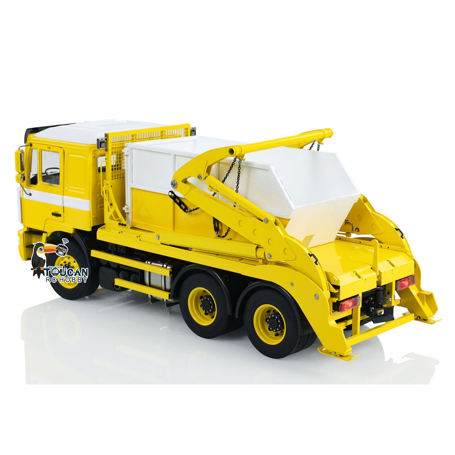 1/14 Scale 6X4 RC Hydraulic Skip Loader Truck VL18U F2000 - Metal Swing Arm, Loaded Dump Cars, 2 Speed Gearbox, 4CH Hydraulic System - Remote Control Construction Vehicle for Kids & Adults, Perfect for Indoor/Outdoor Play, Construction Site Simulation, and RC Hobby Enthusiasts
