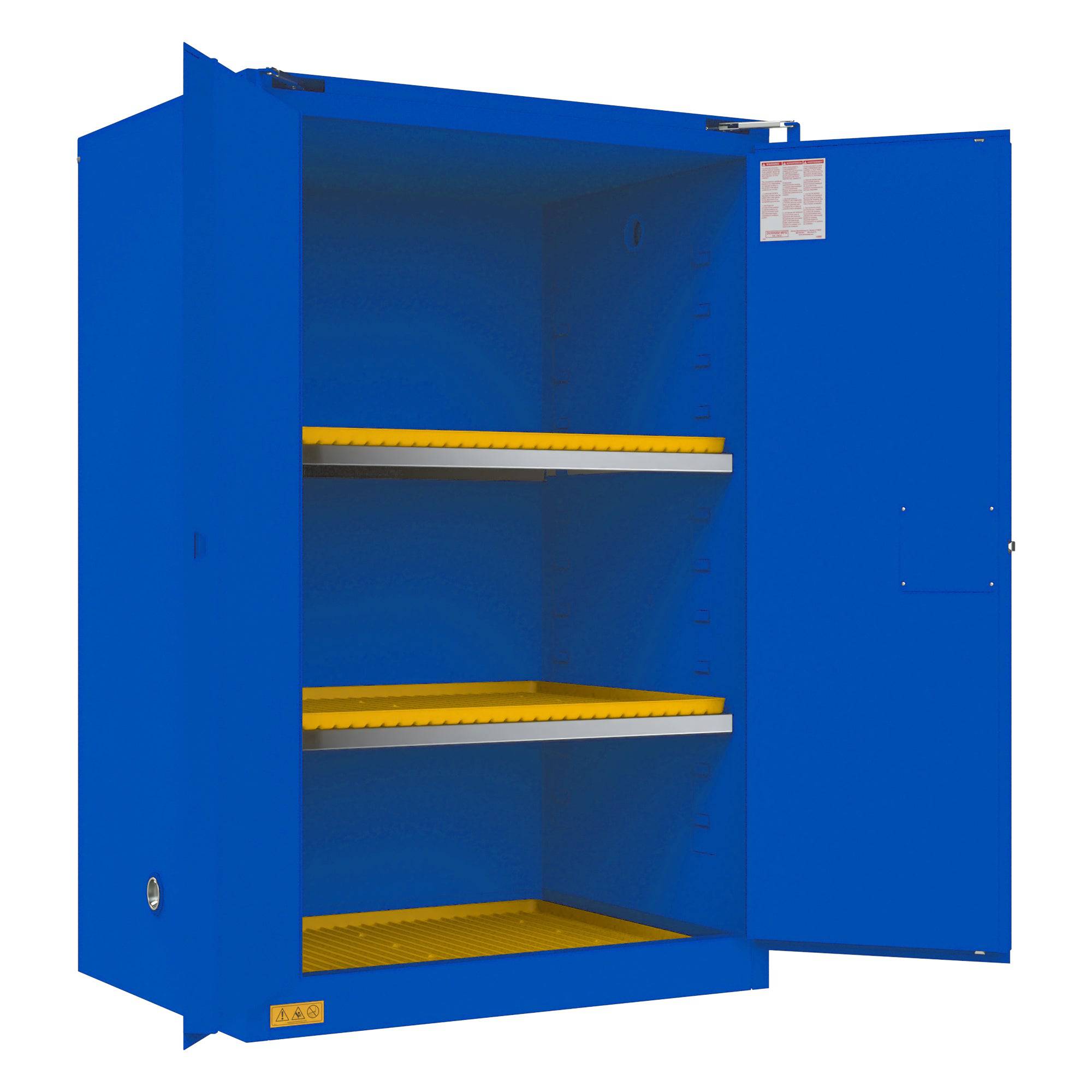 90 Gallon Corrosive Chemical Storage Cabinet with Self-Closing Door - Safe Hazardous Material Storage for Labs, Warehouses & Industrial Use