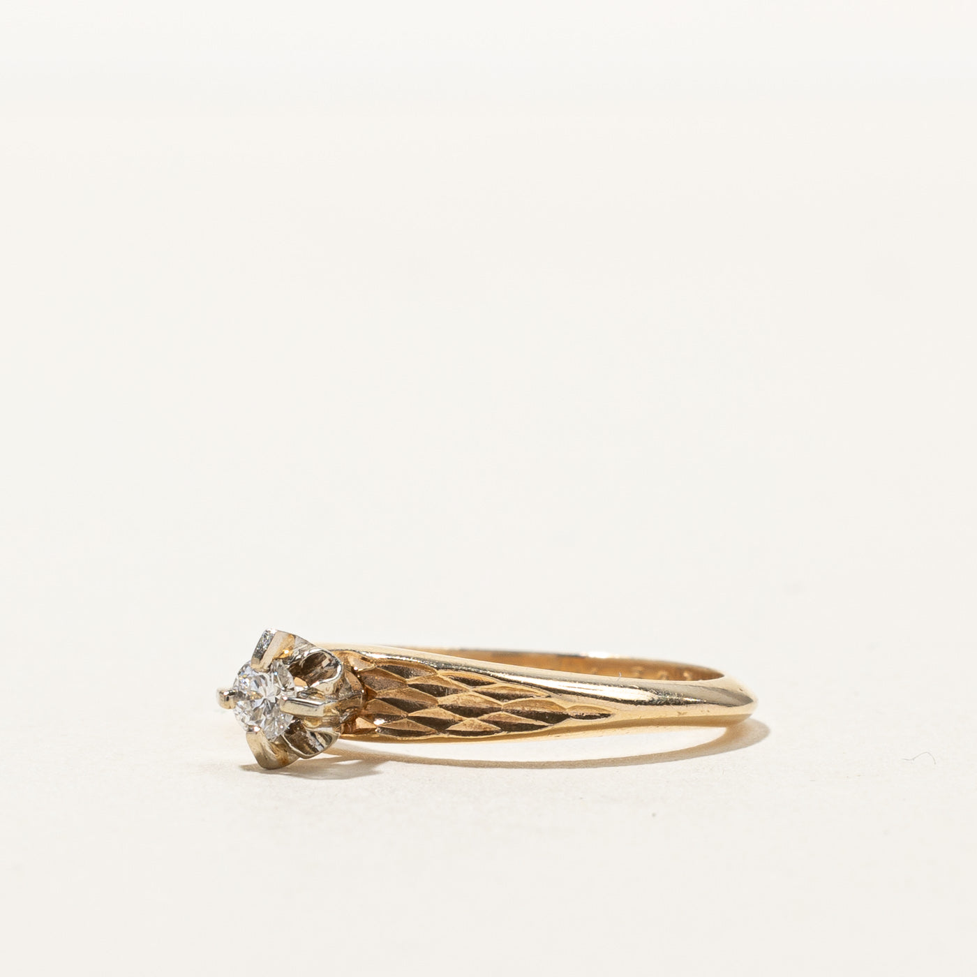 0.10ct High Set Diamond Ring - Size 6 | Elegant Solitaire Engagement Ring for Women | Perfect for Proposals, Anniversaries & Special Occasions