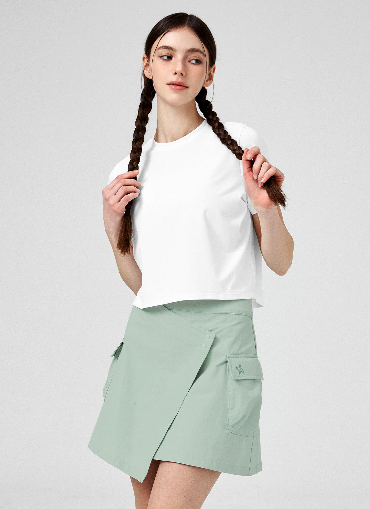 Ice Feather Light 2.0 Crop Short Sleeve T-Shirt - Women's Summer Fashion Top for Gym, Yoga & Casual Outfits