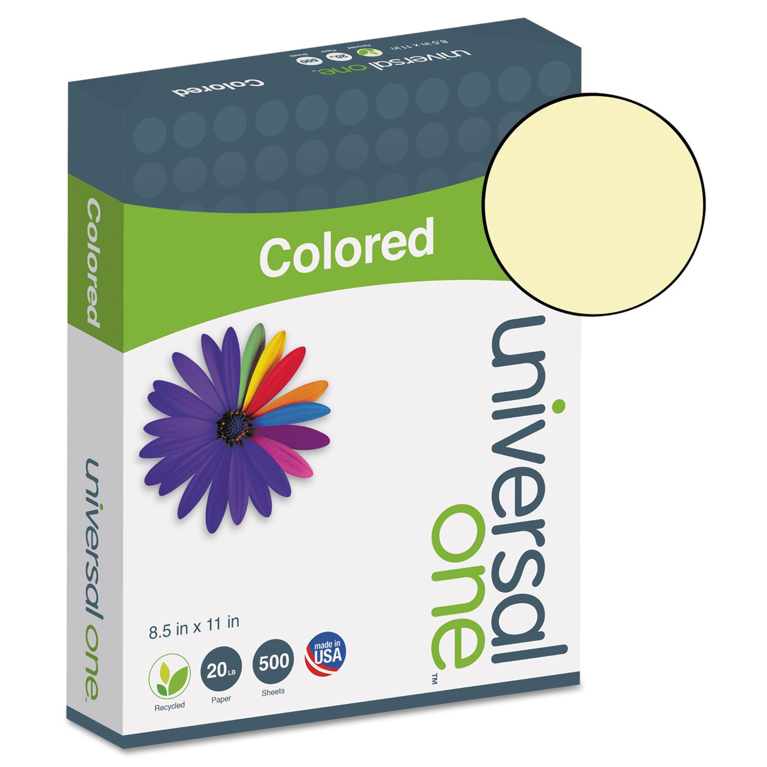 UNV11201 Colorful Printer Paper - 8.5 x 11 Inch, 24lb, 500 Sheets for Office, School & Craft Projects | Vibrant Colored Paper for Flyers, Invitations, Presentations & Scrapbooking