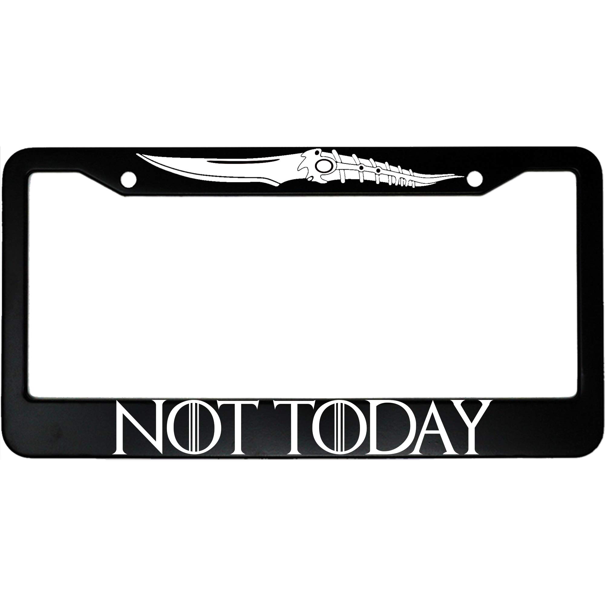 MCMP Not Today Aluminum License Plate Frame - Durable & Stylish Car Accessory for Trucks, SUVs & Vehicles - Perfect for Personalization & Customization