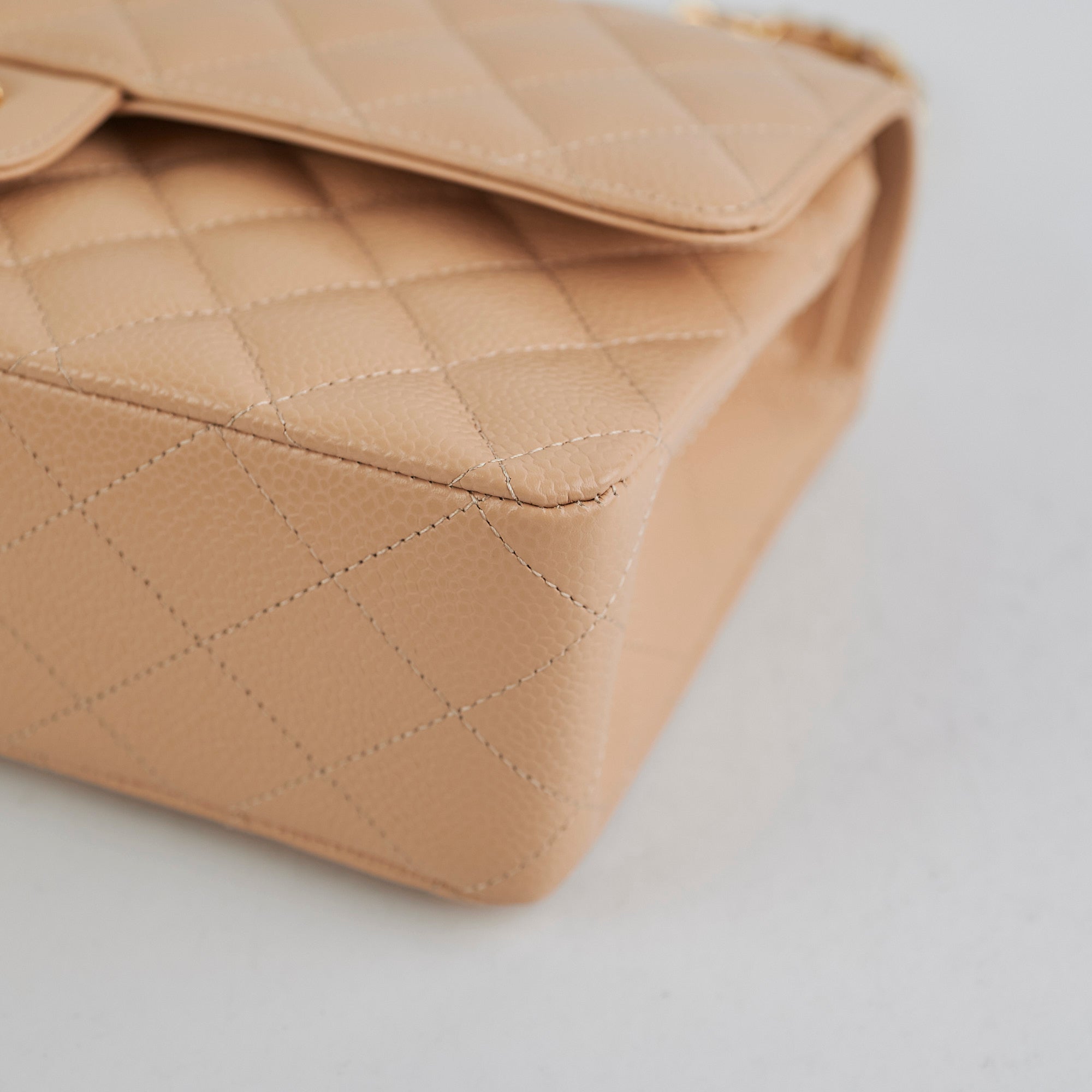Chanel Medium/Large Double Classic Flap Bag in Beige - Timeless Luxury Handbag for Women | Perfect for Work, Evening Events & Special Occasions