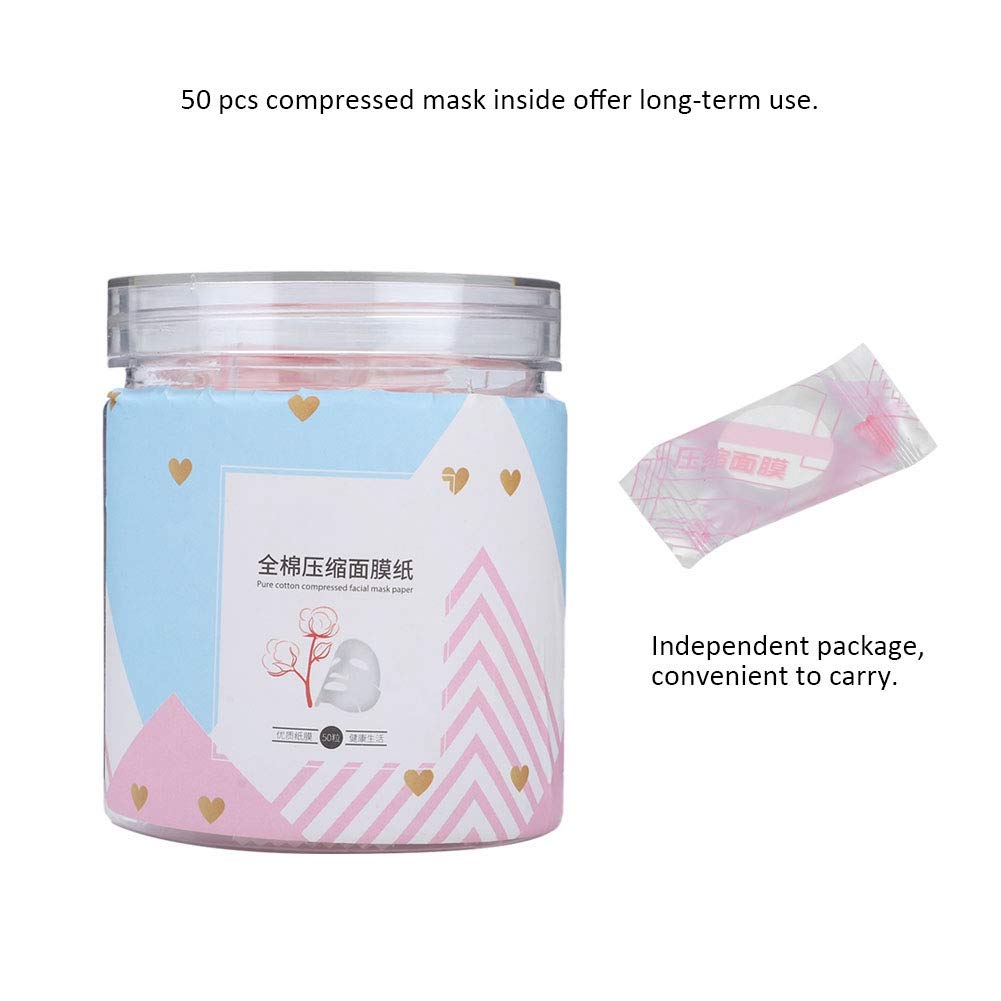 50Pcs Compressed Face Mask Sheets - Disposable DIY Skin Care Facial Mask for Hydration & Nourishment (Use with Milk, Toner or Essence) | At-Home Spa, Travel & Daily Skincare Routine