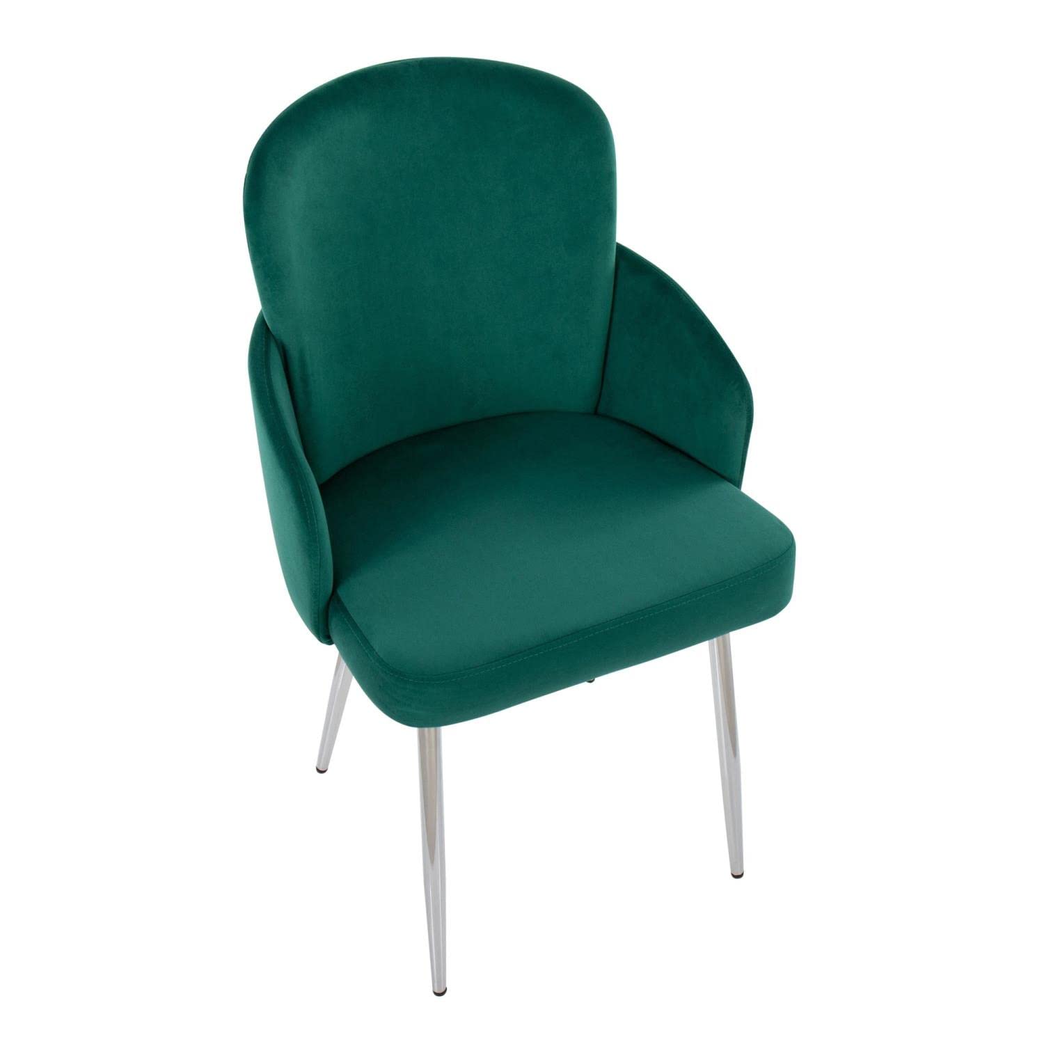 LumiSource Dahlia Upholstered Dining Chairs Set of 2 - Modern Kitchen Chairs for Dining Table | Perfect for Small Spaces, Breakfast Nooks & Contemporary Dining Rooms