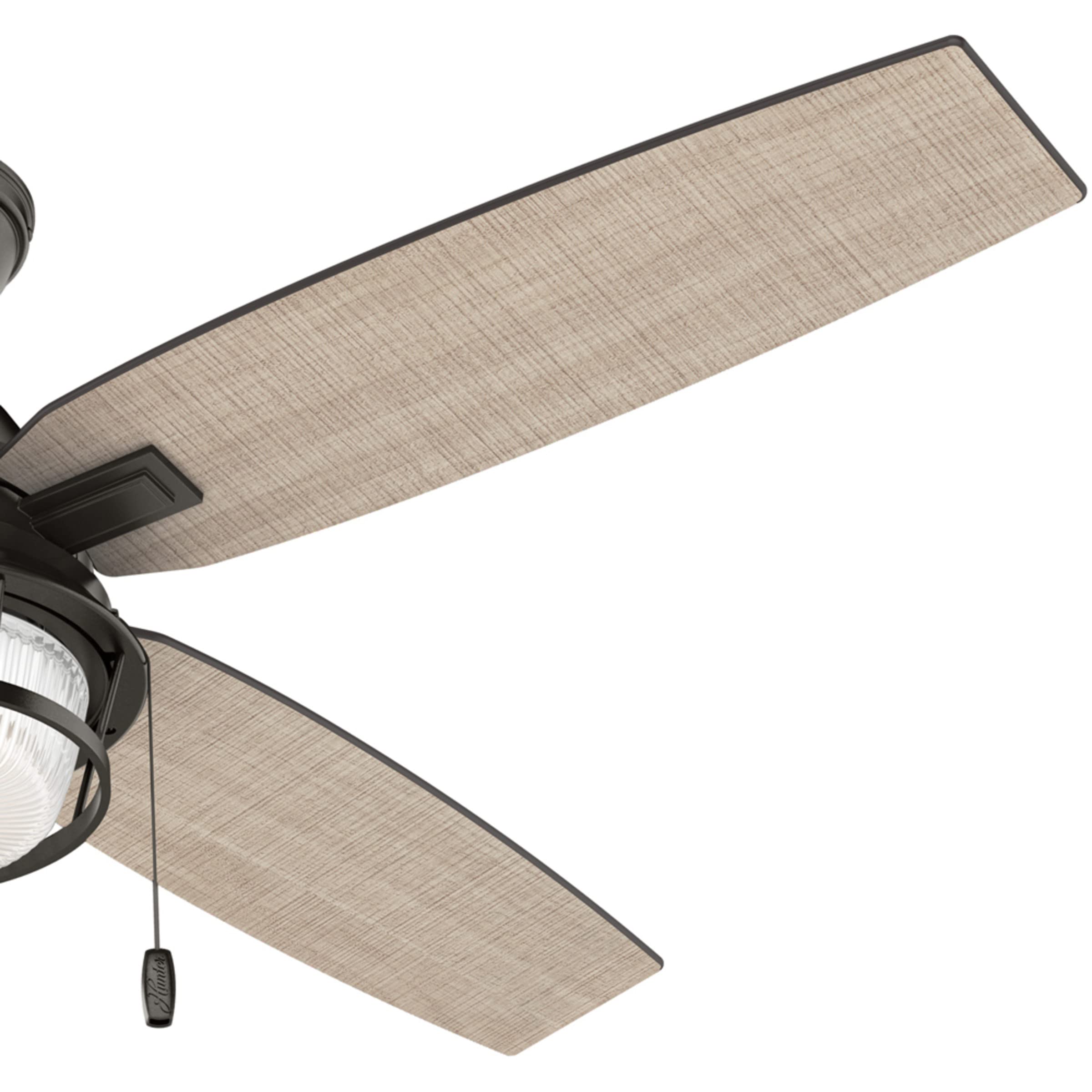 Hunter Fan Company 52 Inch Ocala Noble Bronze Indoor/Outdoor Ceiling Fan with LED Light Kit and Pull Chain - Perfect for Patio, Porch, Living Room, and Bedroom Cooling