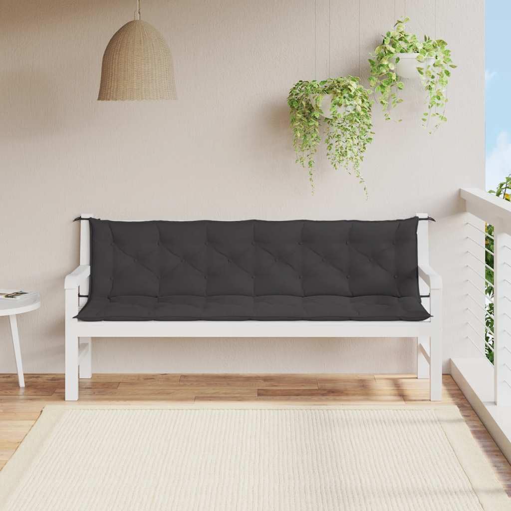 vidaXL 2-Piece Indoor/Outdoor Bench Cushions - Non-Slip Water-Resistant Oxford Fabric (78.7