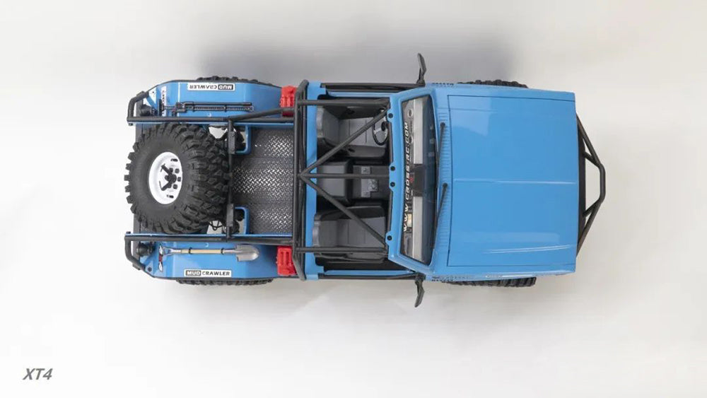 CrossRC XT4 1/10 Scale RC Off-Road Crawler Truck - Unpainted Unassembled Kit with ABS Hard Shell & 2-Speed Transmission - Perfect for Rock Crawling, Trail Adventures & Backyard Off-Roading